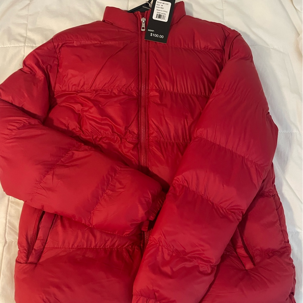 Brand New Men’s Leehanton Red Puffer Jacket